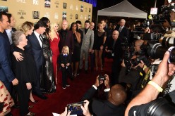 Ryan Murphy and Lady Gaga arrive at the Premiere Screening Of FX's 'American Horror Story: Hotel' at Regal Cinemas L.A. Live on October 3, 2015 in Los Angeles, California.