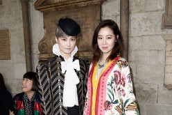 Chris Lee (L) and Kong Hyo Jin attend the Gucci Cruise 2017 fashion show at the Cloisters of Westminster Abbey on June 2, 2016 in London, England.