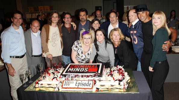 The cast attends the 100th episode celebration for the television show 'Criminal Minds' on October 19, 2009 in Los Angeles, California. 