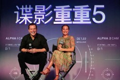 Matt Damon and Alicia Vikander attend the 'Jason Bourne' Press Conference at Phoenix Center in Beijing, China.