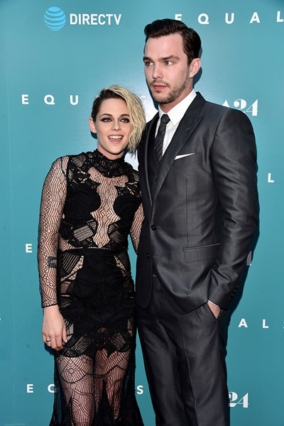 Kristen Stewart and Nicholas Hoult attend the premiere of A24's 'Equals' at ArcLight Hollywood on July 7, 2016 in Hollywood, California. 