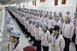 Workers at a Chinese factory.