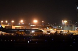 Airplanes are grounded on the tarmac at Los Angeles International Airport (LAX) after reports of gunfire in the airport terminal. 