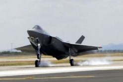 The USAF's 100th F-35 Lightning II lands at Luke Air Force Base in Arizona.