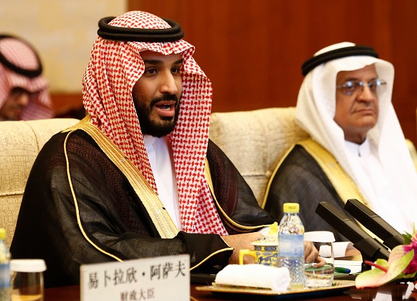 Saudi Arabia Deputy Crown Prince Mohammed bin Salman speaks during a meeting at the Diaoyutai State guest house on Aug. 31, 2016 in Beijing, China.