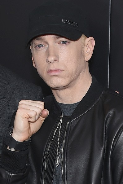 Eminem attends the 'Southpaw' New York Premiere at AMC Loews Lincoln Square on July 20, 2015 in New York City.   
