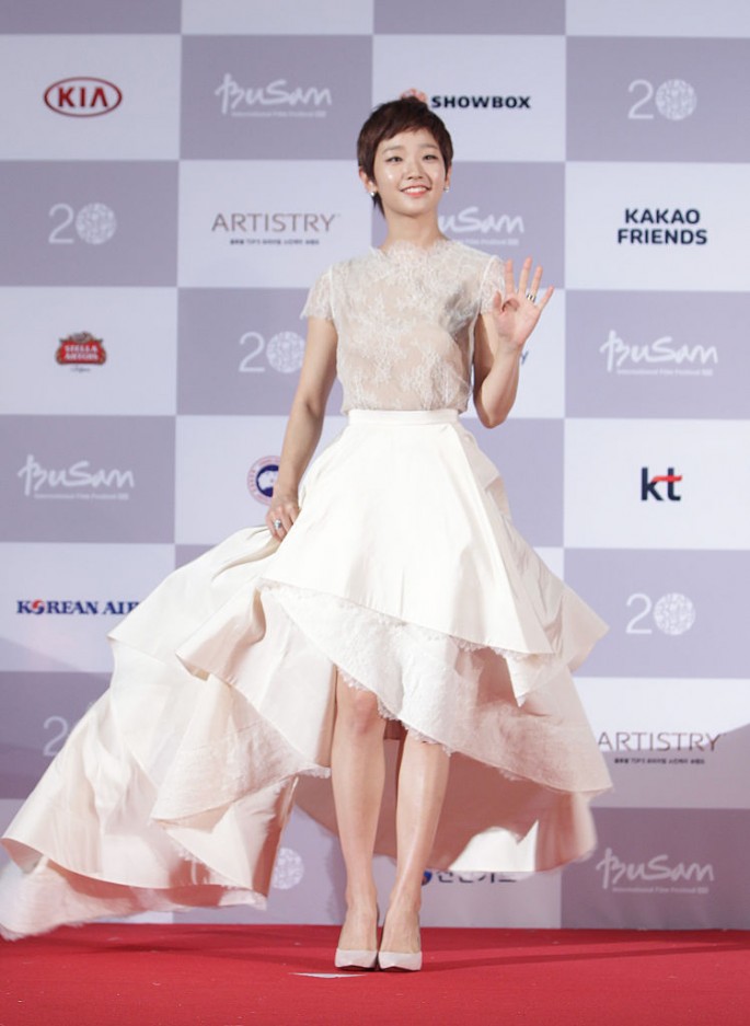 Park So Dam arrives for the opening ceremony of the 20th Busan International Film Festival (BIFF) on October 1, 2015 in Busan, South Korea. 