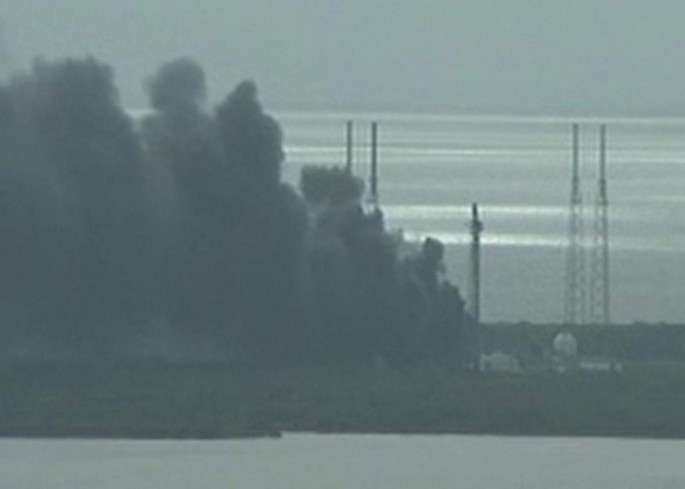 An explosion was seen from the site of a SpaceX rocket at the Cape Canaveral Air Force Station in Florida on Thursday morning.