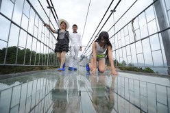Glass Suspension Bridge Is Open To The Public In Hunan