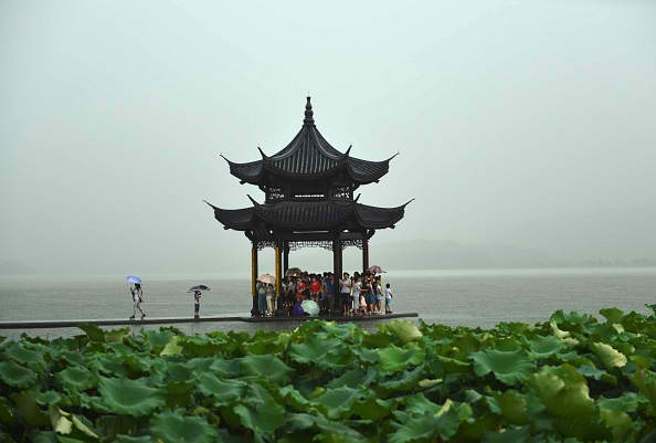The Leifeng Pagoda is a famous tourist attraction in Hangzhou.