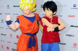 Adventure animation characters Goku and Luffy from 'One Piece' attend the 39th International Emmy Awards at the Mercury Ballroom at the New York Hilton on November 21, 2011 in New York City. 