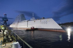 USS Zumwalt at dock.
