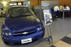 An American-made Chevrolet 'New Cavalier' on display in a dealership a week after a U.S. official said that Washington is concerned that its trade deficit with Israel continues to widen even as Israel receives large amounts of annual American aid March 14