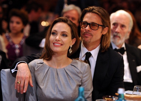 Brad Pitt and Angelina Jolie at Cinema for Peace Gala.
