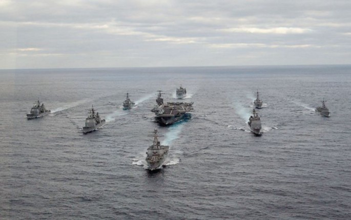 U.S. Navy carrier group.