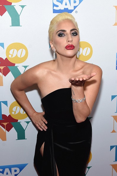 Lady Gaga arrives for music legend Tony Bennett's 90th birthday celebration at The Rainbow Room on August 3, 2016 in New York City. 