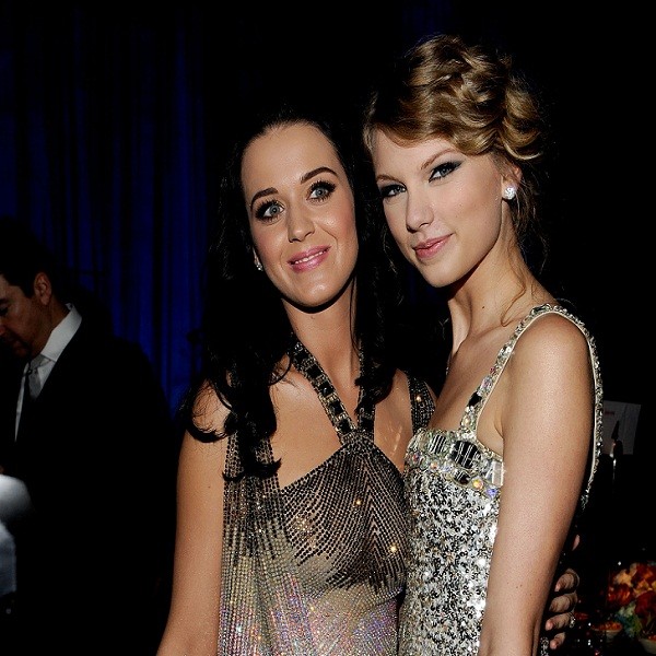 Musicians Kary Perry and Taylor Swift during the 52nd Annual GRAMMY Awards - Salute To Icons Honoring Doug Morris held at The Beverly Hilton Hotel on January 30, 2010 in Beverly Hills, California. 