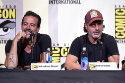 Actors Jeffrey Dean Morgan (L) and Andrew Lincoln attend AMC's 'The Walking Dead' panel during Comic-Con International 2016 at San Diego Convention Center on July 22, 2016 in San Diego, California. 