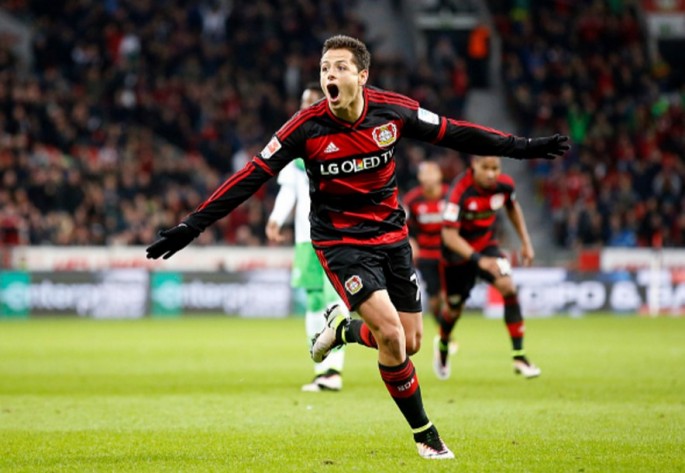 Bayer Leverkusen striker Javier Hernandez.