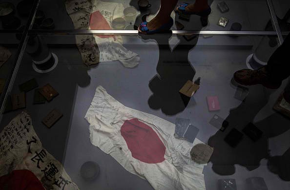 A museum in Beijing shows remains from the Chinese Japanese war.