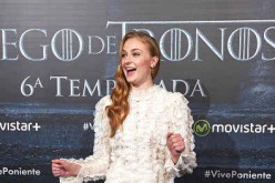 Actress Sophie Turner is seen to attend 'Game Of Thrones' fans event at the Palafox cinema in Madrid, Spain on June 28, 2016. 