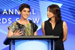 Writers/directors Moira Demos (L) and Laura Ricciardi accept the award for 'Outstanding Achievement in Reality Programming' for 'Making a Murderer' at the 32nd annual Television Critics Association Awards during the 2016 Television Critics Association Sum