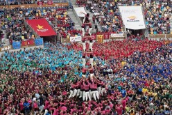The Chinese team Els Xiquets de Hangzhou, or Children of Hangzhou, participated on Saturday in the 26th Concurs de Castells, a human tower competition held in Tarragona, Spain.