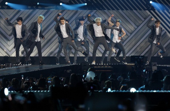 South Korean pop group EXO perform on stage during the 20th Dream Concert on June 7, 2014 in Seoul, South Korea. 
