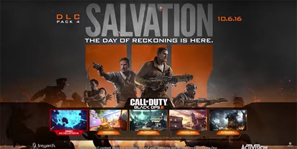 Treyarch and Activision reveal the DLC pack 4, Salvations, for "Call of Duty: Black Ops 3."