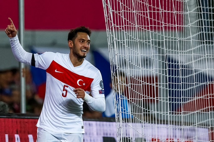Turkey midfielder Hakan Calhanoglu.