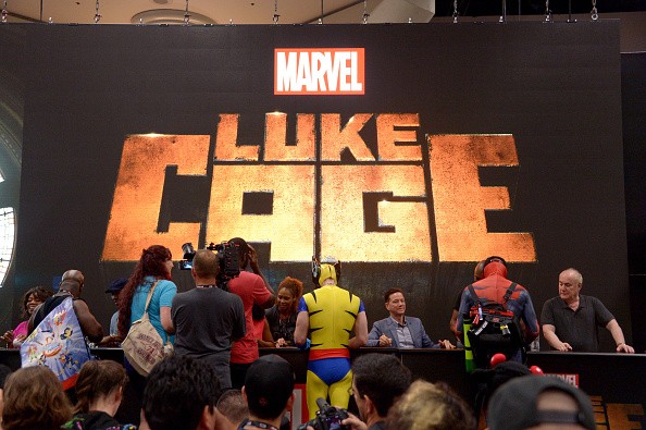 Fans line up for autographs at Netflix/Marvel's 'Luke Cage' panel during Comic-Con International 2016 at San Diego Convention Center on July 21, 2016 in San Diego, California