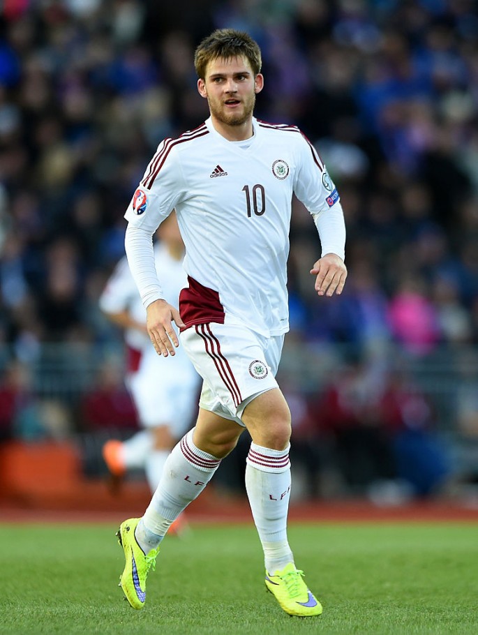 Latvia striker Valerijs Sabala.