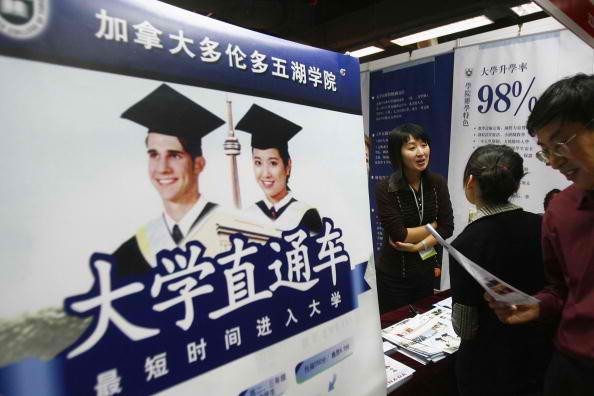 Middle-class Chinese are sending more students to the U.S. to finish their education.