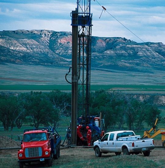 Methane drilling rig in the USA.
