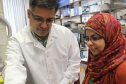 Pablo Sobrado, a professor of biochemistry, and his graduate student Heba Adbelwahab study antibiotic resistance.