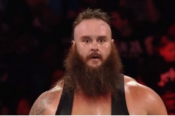 Braun Stowman stares at the fans in an episode of Monday Night Raw.