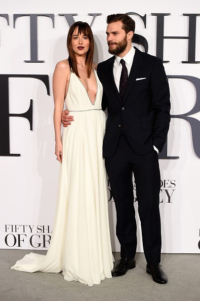 Jamie Dornan and Dakota Johnson attends the premiere of "Fifty Shades of Grey."