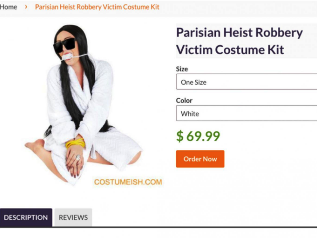 The "Parisian Heist Robbery Victim" costume from online retailer Costumeish.