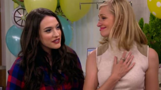 Kat Dennings and Beth Behrs star in the comedy TV series '2 Broke Girls.'