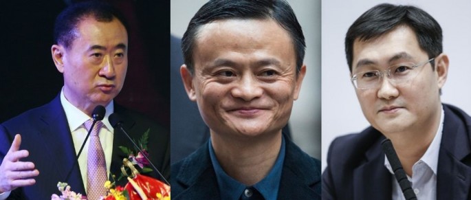 Wang Jianlin, Jack Ma and Pony Ma.  