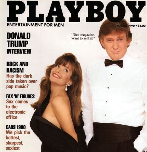 Trump on the cover of Playboy in 1990.