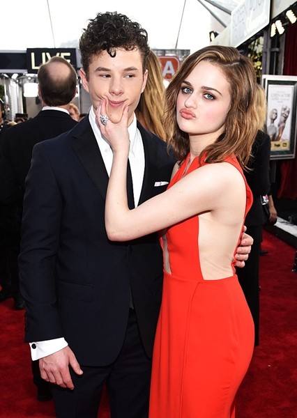 Actors Nolan Gould and Joey King attend The 22nd Annual Screen Actors Guild Awards at The Shrine Auditorium on January 30, 2016 in Los Angeles, California. 