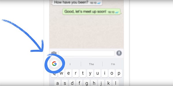 Google points out the icon where users can access the Gboard app.