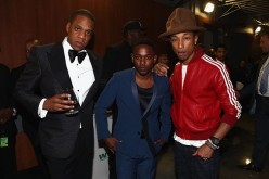 Recording artists Jay-Z, Kendrick Lamar, and Pharrell Williams attend the 56th GRAMMY Awards at Staples Center on January 26, 2014 in Los Angeles, California.