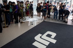 DJI, one of the fastest growing drone producers in China, demonstrates its product in its Hong Kong flagship store.