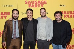 Paul Rudd, James Franco, Seth Rogen and David Krumholtz attend the premiere of 'Sausage Party' at Sunshine Landmark on August 4, 2016 in New York City. 