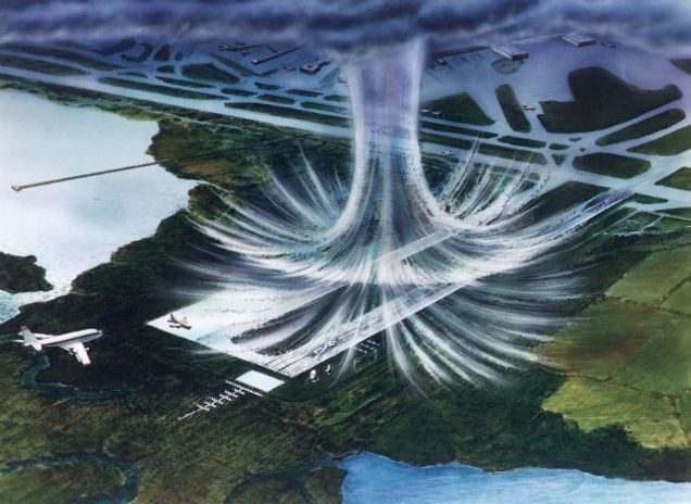 What a microburst does (illustration)