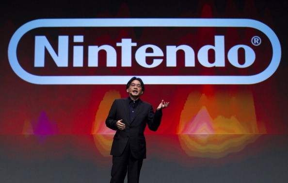 In this handout image provided by Nintendo of America, Satoru Iwata, president of Nintendo Co. Ltd., gives the keynote address at the Game Developers Conference March 2, 2011 in San Francisco, California.