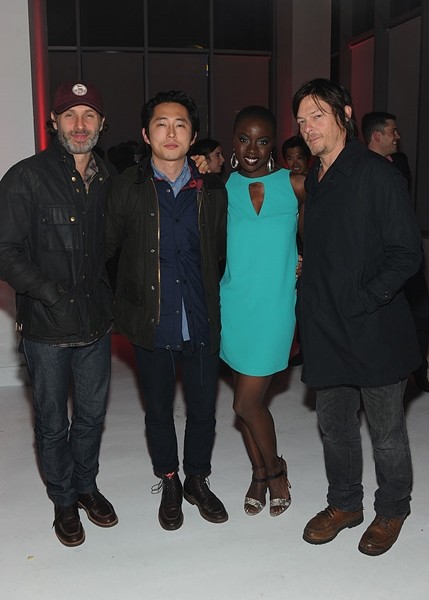 Andrew Lincoln, Steven Yeun, Danai Gurira, and Norman Reedus attend Hyundai presents The Walking Dead: A Decade of Dead at Pillars 37 on October 11, 2013 in New York City. 