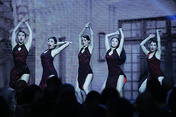 Pure Witch dancing performance during the IWC "For the Love of Cinema" Gala Dinner at the Beijing International Film Festival.